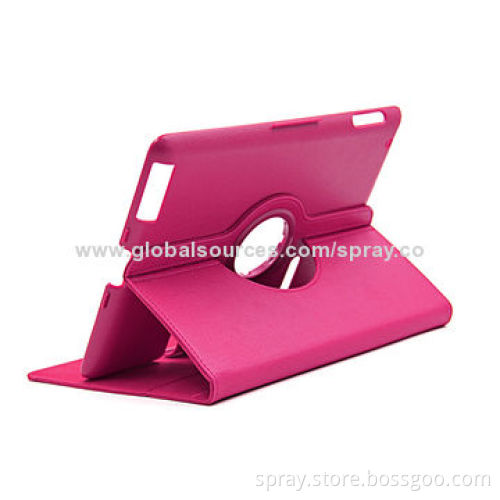 360 Degrees Rotating Stand PU Leather Case for iPad 2/3, Various Colors Available